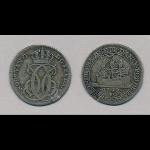 1740, Christian VI, 12 skilling, S 3,