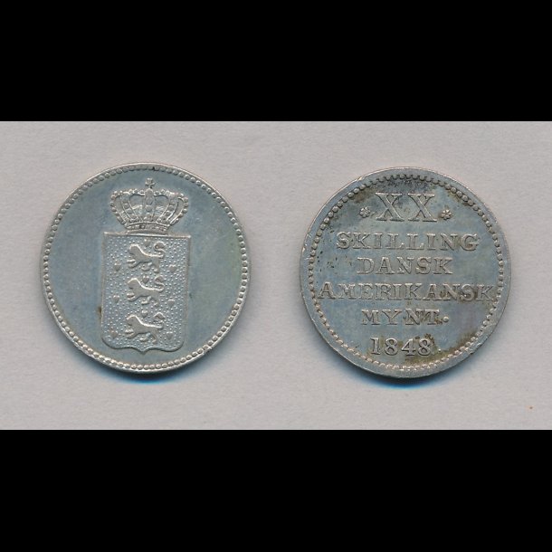 1848, Frederik VII,  20 skilling, S 13.3,