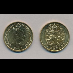 2006, 20 kroner, fra ruller, begr�nset lager,