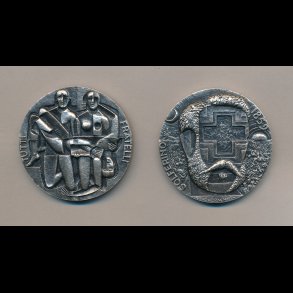 1984, 125 r Rde Kors, 125 r Solferino, mindemedalje, slv,