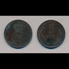 1898, 5 re, med ir-pletter,