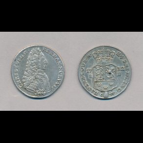 1732, Christian VI, 24 skilling, 1 ++, H 6B,