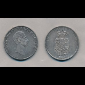1828, FF, Frederik VI,1 speciedaler, 1+,