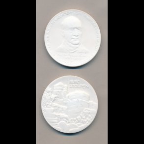 Burg Stolpen, Meissen, porceln medalje, original hvid ske medflger,