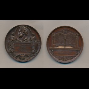 1844, Frankrig, medalje af J. Klagmann og D. Foumera, laying the first stone of the libery,