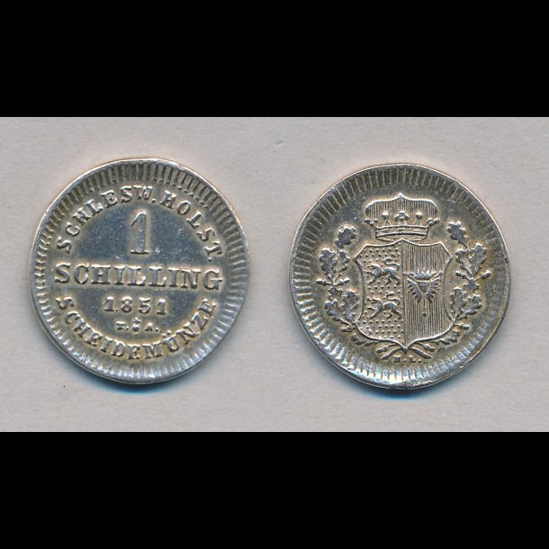 1851, Frederik VII, 1 schilling, KOPI,