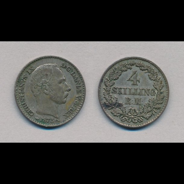 1873, Christian IX, 4 skilling,