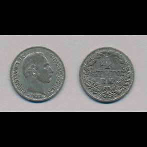 1873, Christian IX, 4 skilling,
