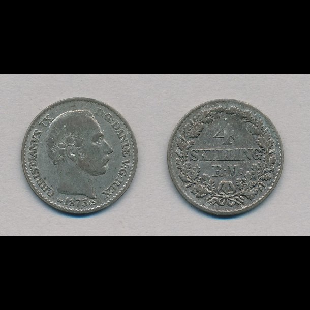 1873, Christian IX, 4 skilling,