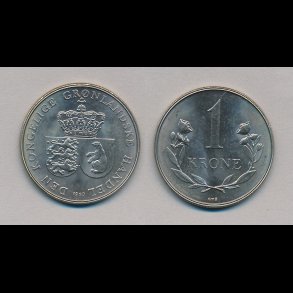 1960, Grnland, 1 krone, 0,