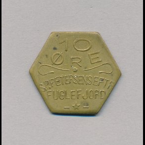 Fuglefjord, 10 re, S. P. Petersens Eftf., stor skrift, 1+,