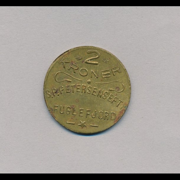 Fuglefjord, 2 kroner, S.P.Petersens Eftr, 01,