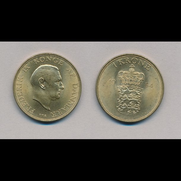 1954, 1 krone, 0,