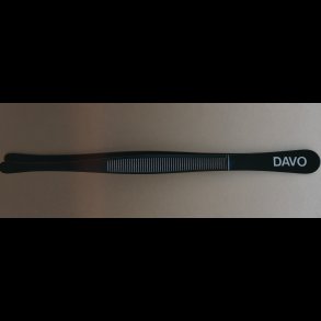 Pincet, 12 cm lige drbe, sort, Davo, bergnset lager,