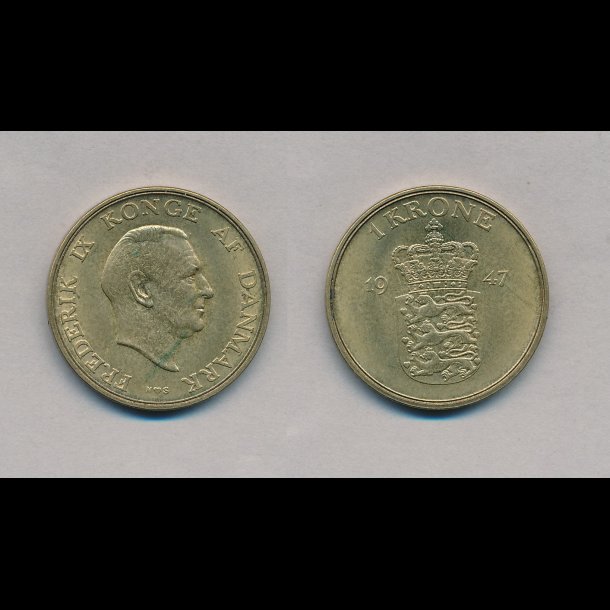 1947, Frederik IX, 1 krone, 01,