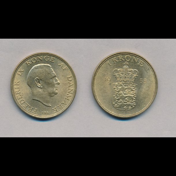 1955, 1 krone, 0,