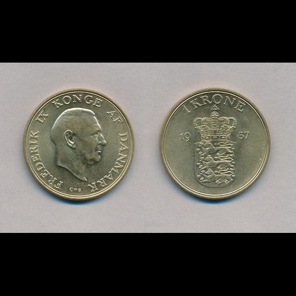 1957, 1 krone, 0,