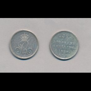 1820, Frederik VI, 32 rigsbankskilling, 1+, Sieg 25,2,
