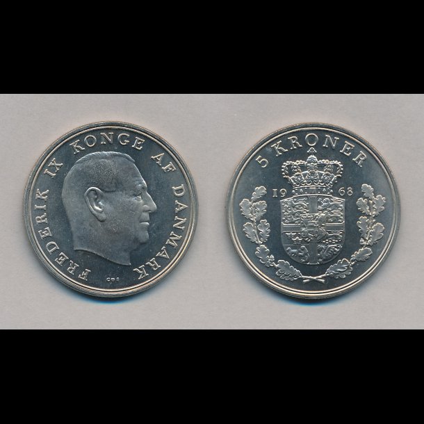 1968, 5 kroner, M,