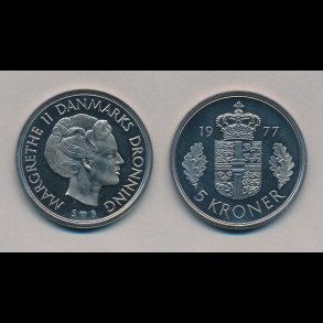 1977, 5 kroner, M,