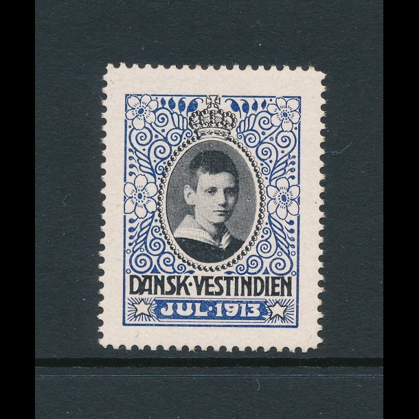 1913, Dansk Vestindien, Kronprins Frederik, enkelt mrke, **,