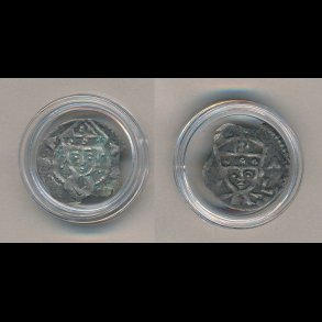 1202 - 1241, Valdemar II Sejr, pennig, Lund, 1+, Hbg 1, kantskade,