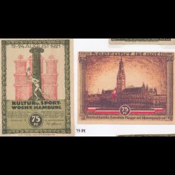 Tyskland, ndpengesedler, professionel samling, Hamburg, ca 250 sedler, lbnr Hamburg I og II,