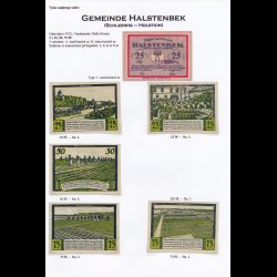 Tyskland, ndpengesedler, professionel samling, Ahrensbk- Itzehoe, ca 154 sedler, Zone II og III,