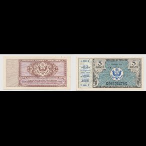USA, 1948-51, 5 cents Millitary Payment, pengeseddel, 1511/ab