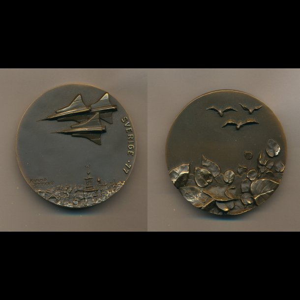 1977, Sveriges-medaljen, i original hvid ske, Anders Nyborg, Nordisk Kunstmedalje serie,