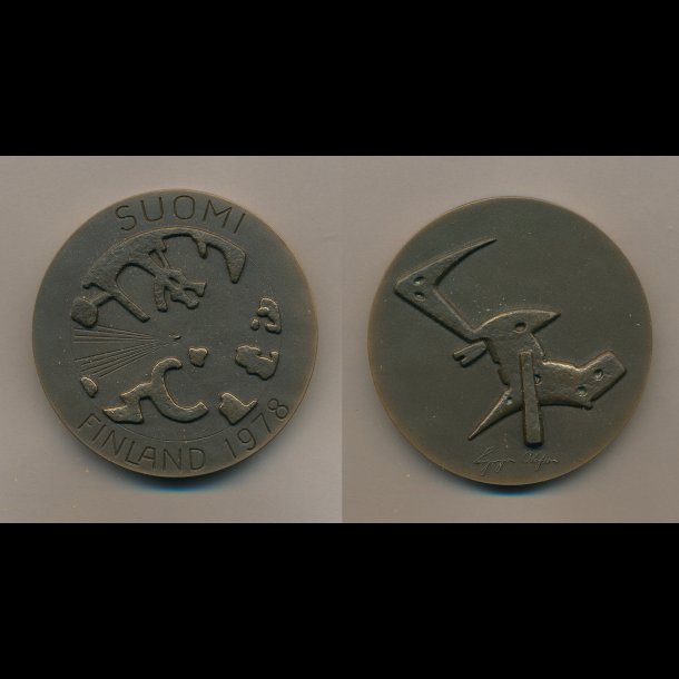 1978, Finlands-medaljen, i original hvid ske, Anders Nyborg, Nordisk Kunstmedalje serie,