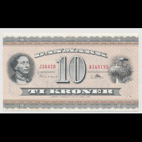 1964, 10 kroner, seddel, J3, 0, HCA,