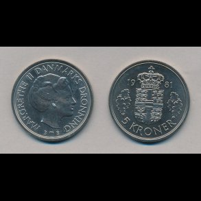 1981, 5 kroner, M,