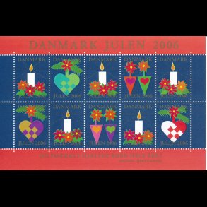 2006, Julepynt og lys, almindelig miniark,