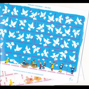 2015, Hvilket postbud - en due!, helark, og miniark, skalatryk, 5089,