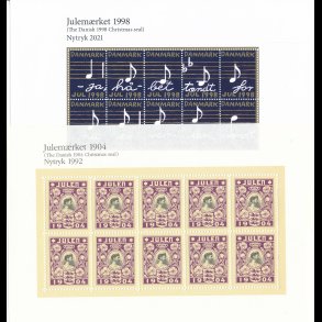 1904 - 1998, 109 stk nytryk, Safe album med kassette, enestende samling, 5091