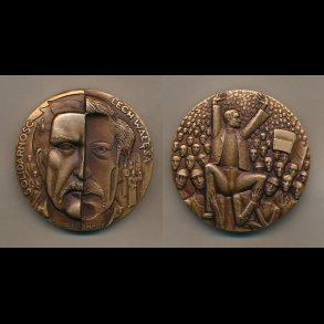 1981, Lech Walesa, 60 mm, 200 g, bronze,