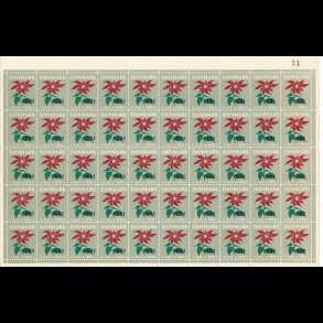 1951 p 1950, Julestjerne, helark, ufoldet, mangler limplet p bagsiden,