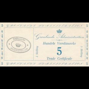 1941, Grnland, 5 skilling, Handels Vrdimrker, 0, TILBUD,