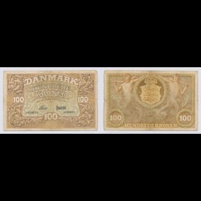 1932, 100 kroner, seddel, S 110, 1+,