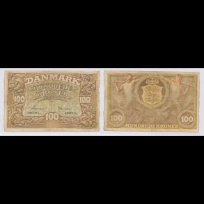 1936, 100 kroner, seddel, S 110, 1+,