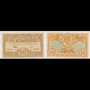 1930, 10 kroner, A, seddel, S 104, 1+,