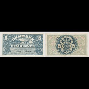 1933, 5 kroner, A, S 101, 1+,