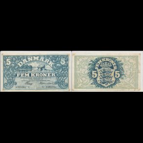 1935, 5 kroner, C, S 101, 1+,