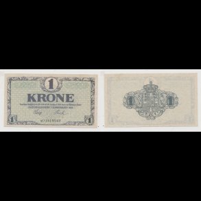 1921, 1 krone, 2O, S 117, 0,