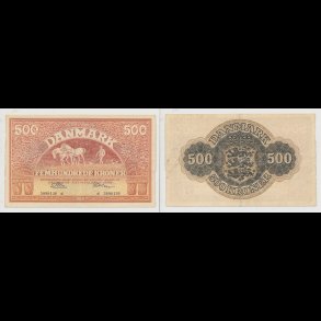 1959, 500 kroner, D, seddel, S 127, 01,