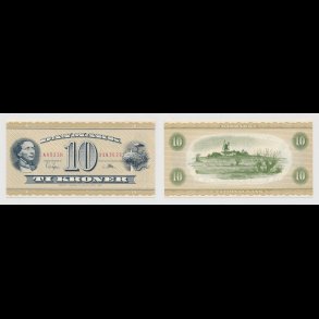 1952, 10 kroner, A8, seddel, S 130, 