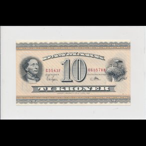 1954, 10 kroner, C5, seddel, S 132, 01, HCA,