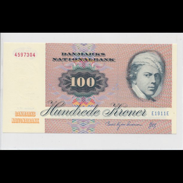 1991, 100 kroner, E1, seddel, S 142, 0,