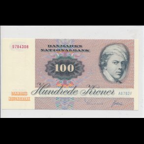 1976, 100 kroner, A6, seddel, S 142, 0,